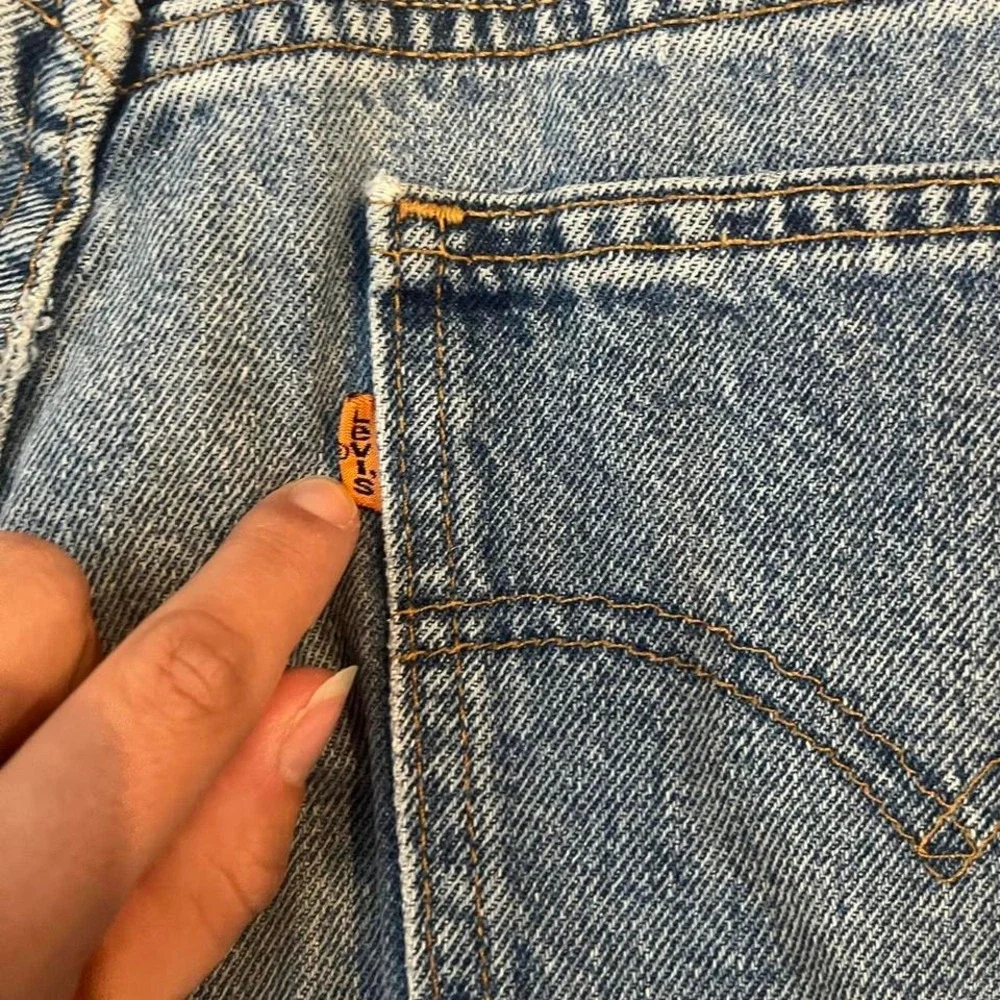 Vintage‎ 80s Blue Levis Orange Tab Women 34 High Waisted Tapered Leg Denim Jeans - Picture 6 of 8